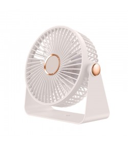 Ventilator 2in1, de Masa/de Perete, Incarcare USB, 3.7 V, 4.5 W, 1200 mAh, 17.5 x 17 x 7.6 cm, Alb