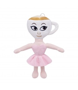 Plus Italian Brainrot,  Ballerina Cappuccina, Jucarie Moale pentru Copii, 30 x 20 cm, Roz
