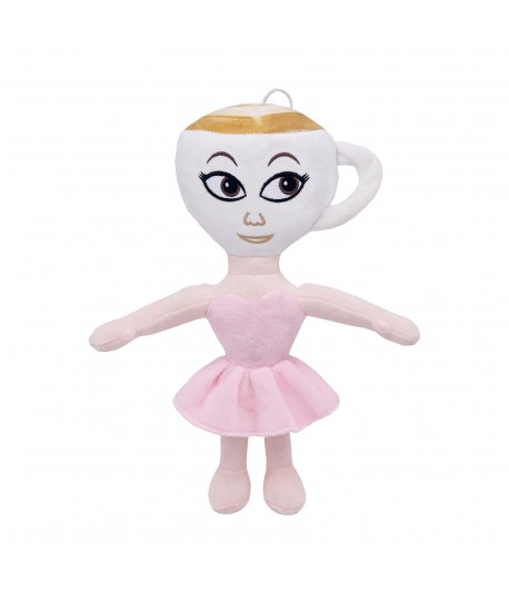 Plus Italian Brainrot,  Ballerina Cappuccina, Jucarie Moale pentru Copii, 30 x 20 cm, Roz