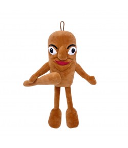Plus Italian Brainrot,  Omul de Lemn Tung Tung Tung Sahur, Jucarie Moale pentru Copii, 37 x 10 cm, Maro