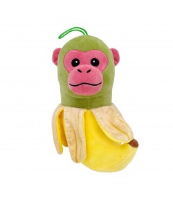 Plus Italian Brainrot,  Maimuta Banana Chimpanzini Bananini, Jucarie Moale pentru Copii, 22 x 10 cm, Verde Galben