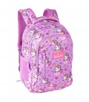 Ghiozdan scoala Spark 4 compartimente, Model Unicorn, Multicolor, 35 x 25 cm