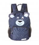 Ghiozdan gradinita Mesco 2 compartimente, Model Urs, Albastru Inchis, 30 x 20 x 12 cm