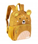 Ghiozdan gradinita Mesco 2 compartimente, Model Urs, Gold Brown, 30 x 20 x 12 cm