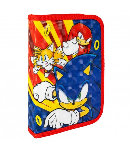 Penar textil scoala, 1 compartiment, Sonic, Multicolor, 20 cm