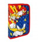 Penar textil scoala, 1 compartiment, Sonic, Multicolor, 20 cm