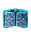 Penar textil scoala, 1 compartiment, Stitch, Albastru, 20 cm