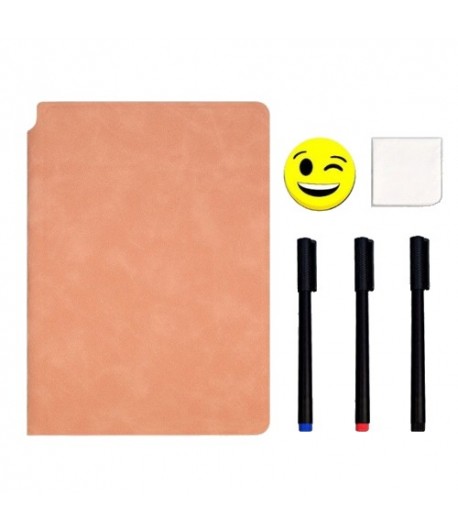 Set Agenda A5 Reutilizabila cu Pagini Tip Tabla, Roz Pal