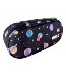 Penar textil Planete, 1 fermoar, 2 compartimente si 2 flapsuri, Mesco, 20x10x5 cm