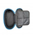 Penar textil Graffiti, 1 fermoar, 2 compartimente si 2 flapsuri, Mesco, 20x10x5 cm