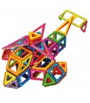 Set 148 Piese Magnetice de Constructie, Piese Medii, Magnetic Blocks, Forme Geometrice, 3 Ani, ABS, Magnet, 25 x 17.8 x 10 cm, M