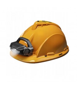 Casca Protectie cu Lanterna de Jucarie pentru Copii, Material Plastic, Interactiv, Distractiv, 29.5x19.5x6.5 cm, Portocaliu