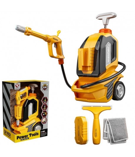 Jucarie Aparat de Spalat cu Presiune, Spalator Auto, Interactiv, Material Plastic, Accesorii Incluse, 38x26x17.5 cm, Portocaliu