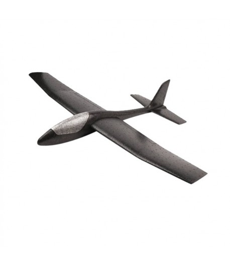 Avion Zburator, Tip Planor, 83 cm Lungime, +3 Ani, din Polistiren, Aruncare 10 - 30 m, Negru
