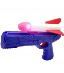 Pistol de Jucarie, cu Lansator de Racheta, din Polistiren/Plastic, Lumina LED, +3 Ani, Albastru/Rosu