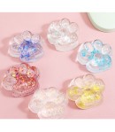 Pinch Family, Model Cat Paw, 6.5 x 7 cm, din Tpr, 4-6 Ani, Model 4 Sclipici, Transparent