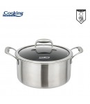 SEMIOALA INOX+CAPAC 28x13CM,7L,TITANIUM3