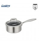 CASEROLA INOX+CAPAC 18X9CM,2L,TITANIUM3