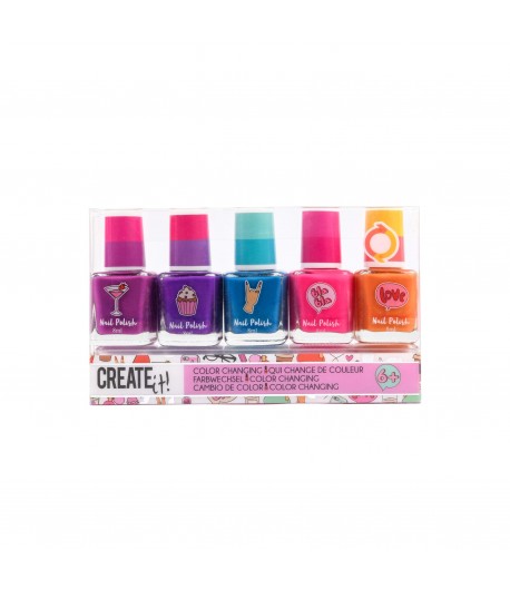 CREATE IT! SET LAC DE UNGHII 'COLOR CHANGE', 5 BUC X 8 ML