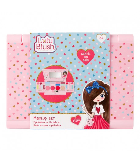 Trusa de machiaj Lulu Blush cu farduri, luciu de buze si accesorii, Pentru copii, Multicolor