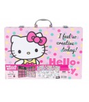 Set de colorat in trusa, Hello Kitty, 137 piese
