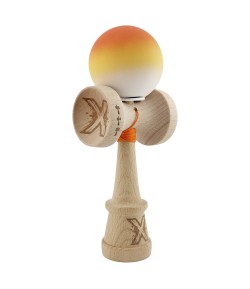 Kendama X ,  KING SIZE V3, Rubber Grip, Gradient Portocaliu/Galben/Alb