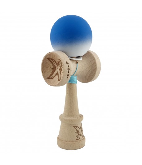Kendama X , Rubber Grip,  KING SIZE V3, Gradient Albastru/Alb