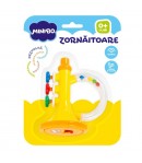 Jucarie bebelusi Minibo, Zornaitoare Trompeta pentru Dentitie, Multicolor