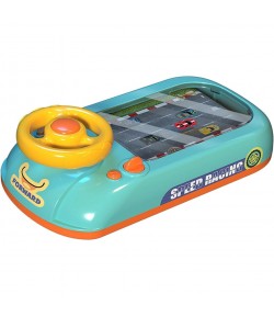 Joc Simulator de Condus,  3-6 Ani, Volan Interactiv, Efecte Sonore, din ABS, USB Inclus, Albastru