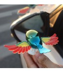 Ornament Decorativ Auto, Model Pasare Zburatoare pentru Moto/Auto, din plastic Rezistent, 14.5 x 8 x 5 cm, Verde/Multicolor