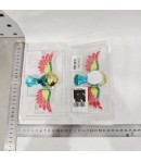 Ornament Decorativ Auto, Model Pasare Zburatoare pentru Moto/Auto, din plastic Rezistent, 14.5 x 8 x 5 cm, Verde/Multicolor