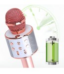 Microfon Karaoke, Bluetooth, Boxa Incorporata, Compatibil cu Orice Smartphone, Acumulator Integrat