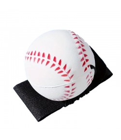 Minge Saltareata Hiperelastica,  Model Minge de Baseball cu Fixare de Mana,Diametru 66 mm, Alb