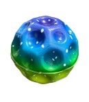 Minge Saltareata Hiperelastica,  Space Moon Ball foarte Elastica, Antistress pentru Copii, Diametru 66 mm, Multicolor Verde