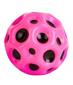 Minge Saltareata Hiperelastica,  Space Moon Ball foarte Elastica, Antistress pentru Copii, Diametru 66 mm, Roz