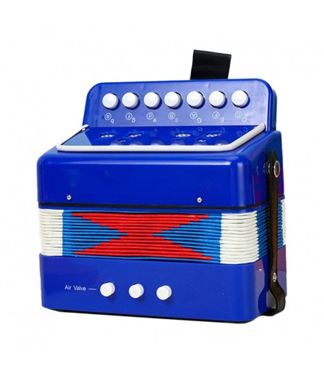 Acordeon Jucarie pentru Educatie Timpurie, 18 x 17 x 10 cm, Albastru