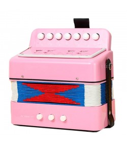Acordeon Jucarie pentru Educatie Timpurie, 18 x 17 x 10 cm, Roz