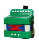 Acordeon Jucarie pentru Educatie Timpurie, 18 x 17 x 10 cm, Verde