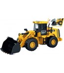 Jucarie buldozer cu mecanism Pull-Back, Cupa mobila, Pentru copii, Galben