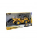 Jucarie buldozer cu mecanism Pull-Back, Cupa mobila, Pentru copii, Galben