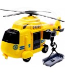Jucarie interactiva pentru copii, Elicopter de salvare cu sunete si lumini, Scara 1:20, Galben