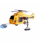 Jucarie interactiva pentru copii, Elicopter de salvare cu sunete si lumini, Scara 1:20, Galben