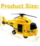 Jucarie interactiva pentru copii, Elicopter de salvare cu sunete si lumini, Scara 1:20, Galben