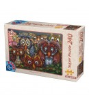Puzzle educativ cu 7 Bufnite, 240 piese, Pentru copii, Model 1