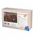 Puzzle educativ cu 7 Bufnite, 240 piese, Pentru copii, Model 1
