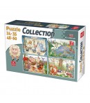 Puzzle educativ cu Animale, 24, 35, 48 si 60 piese pentru copii, Multicolor