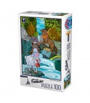 Puzzle educativ, Lupul si Mielul, 100 de piese, Pentru copii, Multicolor