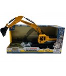 Jucarie interactiva pentru copii, Excavator cu frictiune, Galben