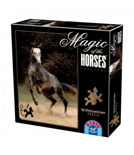Puzzle special în forma de cai, Magic of the Horses, 239 piese, Pentru copii, Gri