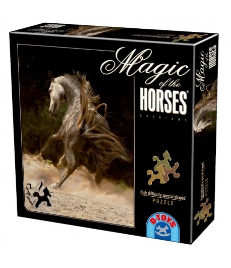 Puzzle special în forma de cai, Magic of the Horses, 239 piese, Pentru copii, Multicolor